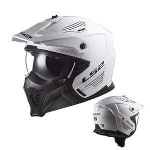 Casque de moto modulaire LS2 OF606 certifié ECE, style rétro Street Fighter, double visière, rallye, tout-terrain, intégral pour hommes et femmes - Product Image 2