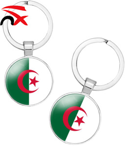 Vente chaude Personnalisé Pays Du Monde Drapeau <span class=keywords><strong>Porte</strong></span>-clés Algérie Drapeau National En Alliage De Zinc <span class=keywords><strong>Porte</strong></span>-clés pour La Décoration - Product Image 3