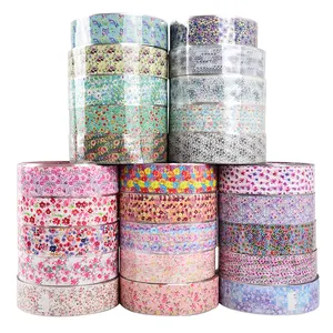 Multi colors designs wholesale nail art transfer decals foil roll 500m printed flower nail art foil transfer rolls