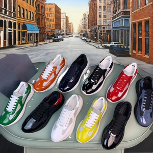 <span class=keywords><strong>P</strong></span> Thương Hiệu Người Đàn Ông Của 2025 Thấ<span class=keywords><strong>p</strong></span> Cắt Giày Thể Thao Da Sang Trọng Đi Bộ Giày Trượt Với Cao Su Đế - Product Image 2