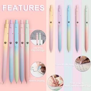 Juego de 5 Bolígrafos de Gel de Colores Degradados - Material Escolar y de Oficina con Cuerpo Degradado - Product Image 5