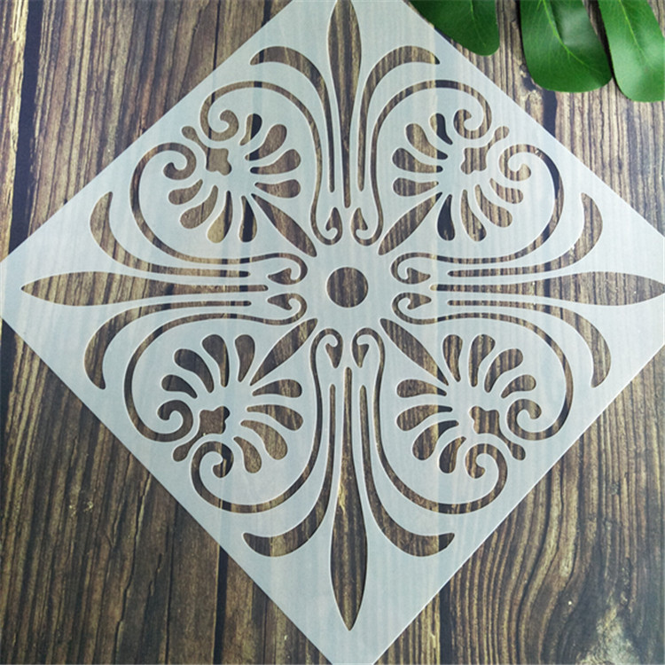 Tile Wall Decor Stencil - Stencils Painting on Floor Wall Fabric Furniture Wood Stencils