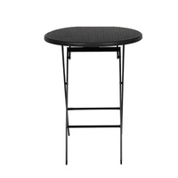 Meubles d'extérieur en rotin Ensemble de patio en rotin peu encombrant Table pliante extérieure ronde Table basse