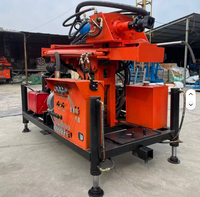 Foreuse hydraulique portative sur remorque pour puits d'eau, moteur diesel, petite machine de forage pour usage agricole et domestique