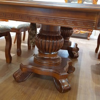 Ensemble table et chaises de salle à manger rectangulaire moderne en bois massif, fait main, réglable et pliable, extensible pour 8 à 16 personnes, pour ameublement domestique