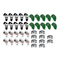 Housse de tête de fer de golf personnalisée en cuir PU à faible MOQ avec logo brodé/imprimé