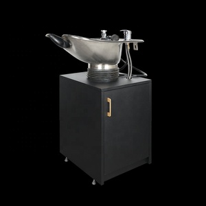 Lavabo de coiffeur mural inclinable personnalisé, en acier inoxydable 304, avec armoire - Product Image 2