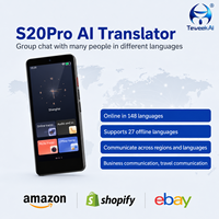 Traductor de Idiomas Profesional S20 Pro con IA, 148 Idiomas, DeepSeek, ChatGPT, 27 Idiomas Sin Conexión, Pantalla de 5 Pulgadas, Audio y Video, Nuevo