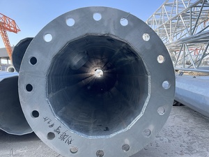 Torre de Acero Autosoportable con Bridas Atornilladas HDG de 10-60m de Altura para Líneas de Transmisión de 10-110KV, Mástil Monopolar, Material Q355/Q235 - Product Image 5