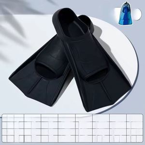 Nuove Pinne Corte Interamente in Silicone per Bambini per il Nuoto Libero e Attrezzatura Subacquea Leggera per Adulti - Product Image 6