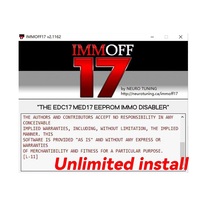 Software IMMOFF17 de Instalación Ilimitada, Programa EDC17 Immo Off Ecu, NEUROTUNING Immoff 17