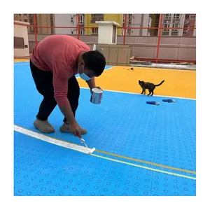 JS防滑橡胶地板便宜的户外篮球场地板运动场瓷砖