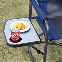 Chaise de plage pliante extérieure OEM Portable pêche mer plage salon métal pliant Camping chaise de maquillage avec thé Teable