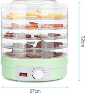 Déshydrateurs à usage domestique Fruits et légumes <span class=keywords><strong>Appareil</strong></span> noir Déshydratation Légumes Pomme déshydratée - Product Image 2