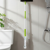 Vente en gros de manche de balai télescopique, balai rotatif à 360° en coton torsadé, balai de nettoyage des sols mains libres, outil de nettoyage des sols bon marché pour la maison