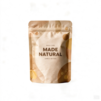 Pochette autoportante personnalisée en PE avec fermeture éclair, sac en plastique refermable pour l'emballage alimentaire, cosmétique et de produits pour animaux de compagnie