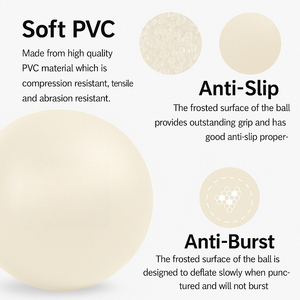 ลูกบอลพีวีซีสำหรับพิลาทิส โยคะ ออกกำลังกาย แบบมินิ ป้องกันการระเบิด หนาพิเศษ ผิวด้าน ทรงกลม สำหรับฟิตเนส บริหารสะโพก สำหรับผู้ใหญ่ ขนาด 20-25 ซม.  รับสกรีนโลโก้ของคุณ - Product Image 4