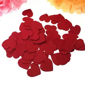 Papel de tejido de la fiesta de la boda tirar confeti bebé ducha decoración de la Mesa de corazón rojo en forma de corazón de confeti de boda de San Valentín