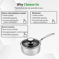 Fabricant Vente en gros Batterie de cuisine en céramique Ensemble de casseroles en acier inoxydable Casseroles antiadhésives en nid d'abeille Marmite à induction Base pour la friture