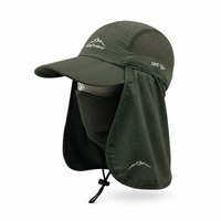 Chapeau de soleil unisexe OEM avec protection UV, rabat de cou détachable, respirant, pour la pêche en extérieur