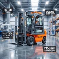 Direktvertrieb 1,5 Tonnen Diesel-Gabelstapler Geländegängiger Baggerlader für den Export