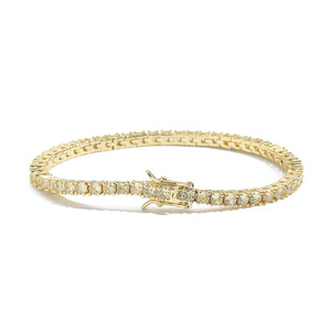 Zircon <b>Bracelet</b> 3mm <b>Copper</b> Inlaid Zircon Tennis <b>Bracelet</b> Hip Hop Hipster Accessories Tanjing Fashion Lijing Necklace - Product Image 5