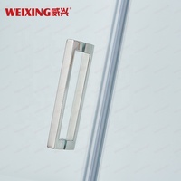 OEM ODM Hôtel Salle de bain Pivot Verre trempé Porte de douche Encadré Aluminium Acier inoxydable Rectangle Salle de douche