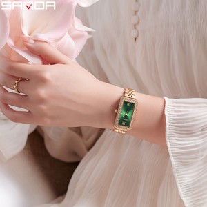 Montre à quartz carrée vintage Sanda 1122 pour femme, avec diamants, luxe léger, étanche, pour le quotidien - Product Image 6
