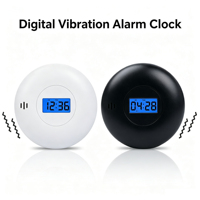 Reloj Despertador Digital LED Portátil con Batería, Fuerte Vibración y Luz de Fondo para Personas Sordas y Mudos, para Despertar a Personas que Duermen en la Mesa/Escritorio