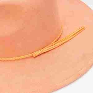 Sombrero de Ala Ancha de 9.5cm con Corazón de Durazno, Sombrero de Fieltro de Gamuza, Estilo Retro Europeo y Americano, Sombrero de Caballero - Product Image 4