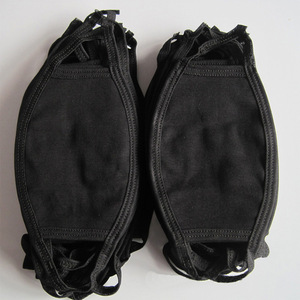 Masque facial unisexe en coton Kyushu, 3 plis, noir, respirant, anti-poussière, usage quotidien - Product Image 3