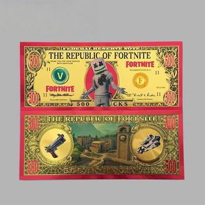 Billet de banque populaire <span class=keywords><strong>Fortnite</strong></span> Games Anime 2026 en or plaqué 24 carats, gaufré, de collection, pour cadeaux - Product Image 4