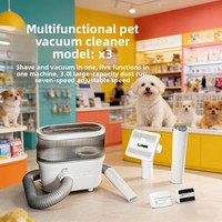 Kit de toilettage pour animaux de compagnie avec aspirateur silencieux rechargeable en matériau ABS, modèle X3 pour chiens et chats