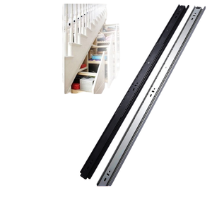 Rail coulissant à trois sections robuste de 1.12m, <span class=keywords><strong>tiroir</strong></span> Tatami, largeur 45mm, armoire à chaussures d'escalier inférieur, rail de guidage allongé épaissi - Product Image 1