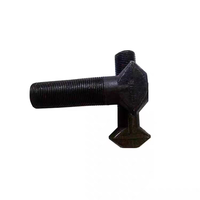 Boulon à tête hexagonale de qualité industrielle en acier au carbone, oxyde noir, M16 à M30, filetage partiel pour fixation de tambour de sécheur rotatif et de pivot