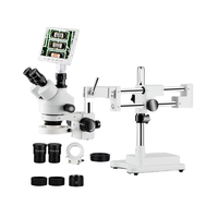 Microscopio de doble brazo Microscopio con zoom estéreo de Soporte universal para práctica quirúrgica