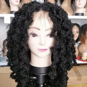 Atacados ombre peruca de cabelo humano, ótima qualidade trança peruca hd renda completa para mulheres negras