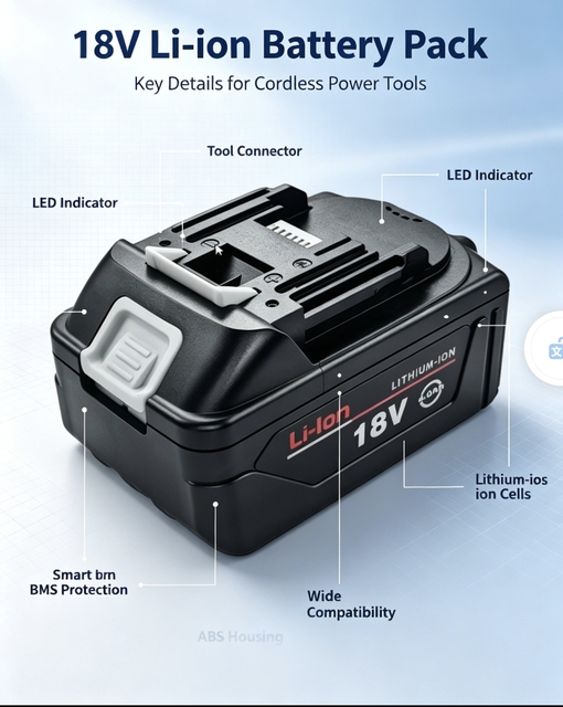 Makt BL-1840 18V BL1860B Replacement Prismatic Lithium Ion 6Ah Battery Compatible with Lithium Battery Pack in Stock