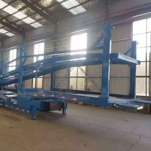 80 Ton Capacity <b>Car</b> Carrier Semi <b>Trailer</b>, 12m Length 3 Axles Low Loader, Factory Price Heavy Duty Auto Transporter - Product Image 2