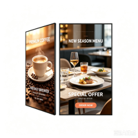 Pantalla LCD Ultrafina de Alta Luminosidad de 43 Pulgadas para Señalización Digital Montada en la Pared, Ideal para Publicidad en Centros Comerciales y Tiendas