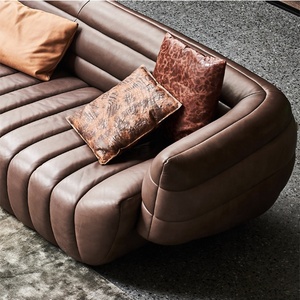 Ensemble canapé et fauteuil en cuir de vache, motif chenille, haut moderne, luxe, pour salon, 1 pièce - Product Image 4