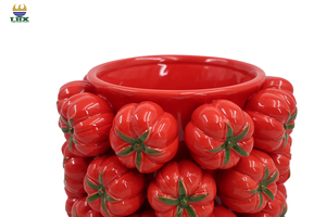 Moderno vaso <span class=keywords><strong>di</strong></span> pomodoro <span class=keywords><strong>in</strong></span> <span class=keywords><strong>ceramica</strong></span> nordica glassa rossa 3D Design <span class=keywords><strong>di</strong></span> frutta <span class=keywords><strong>centrotavola</strong></span> da tavolo per la cucina <span class=keywords><strong>di</strong></span> casa da pranzo decorazione stile Art déco - Product Image 2