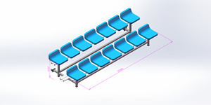 Asientos para Estadios de Fútbol al Aire Libre, Gradas para Canchas de Fútbol, Bancos con Andamios, Sillas para Gradas, Asientos para Tribunas de Estadios - Product Image 2