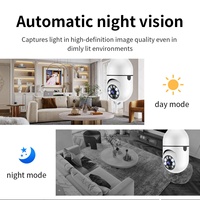 Caméra de Sécurité Maison Wifi IP CCTV Vidéo HD 1080P Panoramique 360 Vision Nocturne Audio Bidirectionnel Caméra Ampoule