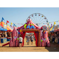 Arche gonflable de qualité commerciale sur le thème du cirque pour les grandes ouvertures, marathons, foires scolaires, événements festifs