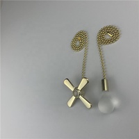 Ventilateur de plafond en Bronze, Design fleuri, perles chaîne Pull, étoile de plafond, pour hôtel, maison, café, Restaurant
