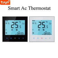 Termostat AC Tuya 24v Wifi Smart Central AC Thermostat Dua Pipa Empat Pipa AC110v 220v Sistem Pendingin Pemanas Lantai Rumah Hotel