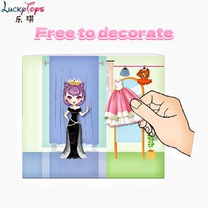 Début éducatif bricolage apprentissage jouet planche à dessin 50 pièces changement créatif vêtements magnétique Puzzle livre <span class=keywords><strong>jeux</strong></span> décoratifs pour les enfants - Product Image 5