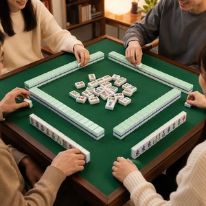 Juego de Mahjong Americano Acrílico de Cuatro Capas Premium, Color Verde Menta, con Reverso Tipo Sándwich, Sombrero de Payaso, Jokers, Juego de Mesa, Set de Regalo - Product Image 5