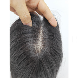 12-Inch Natural Black/Brown WIGTS Human Hair Breathable Virgin Hair Feel Inner Combs Hand Tied Mid Straight Premium Lightweight - Product Image 6